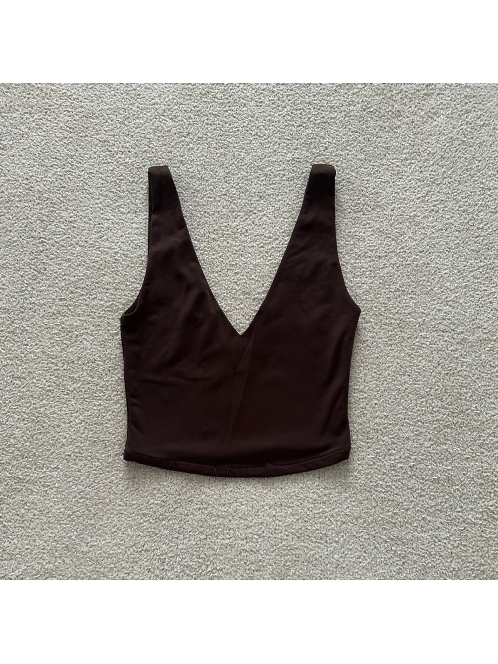 Aritzia Babaton Contour V-Neck Tank Brown Small